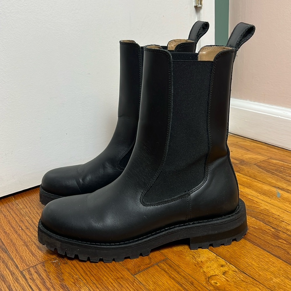 & Other Stories Chunky Chelsea Leather Boots - Size 39 / US 8.5 - Picture 6 of 9